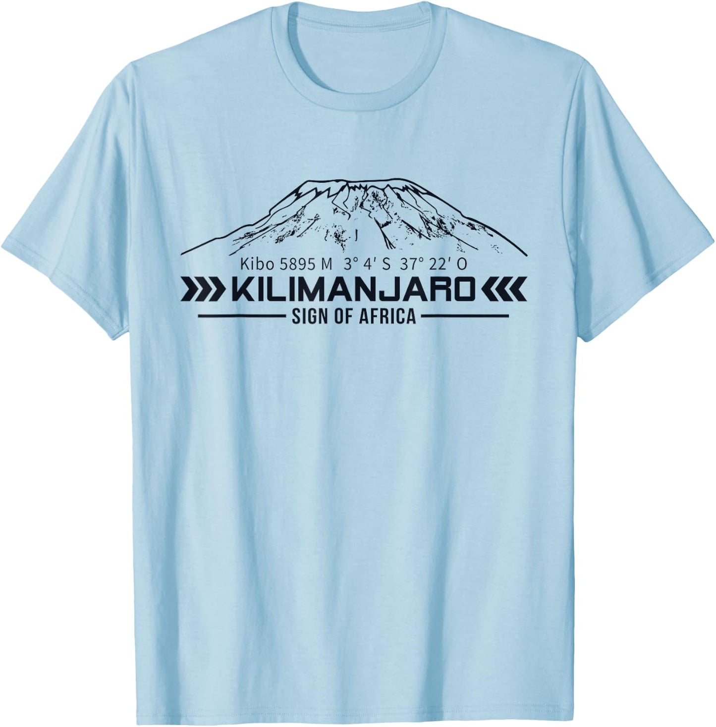 Kilimanjaro Kilimanjaro Kibo Africa Mountaineering Adventure , gray T-Shirt - T-Shirt | Light Blue