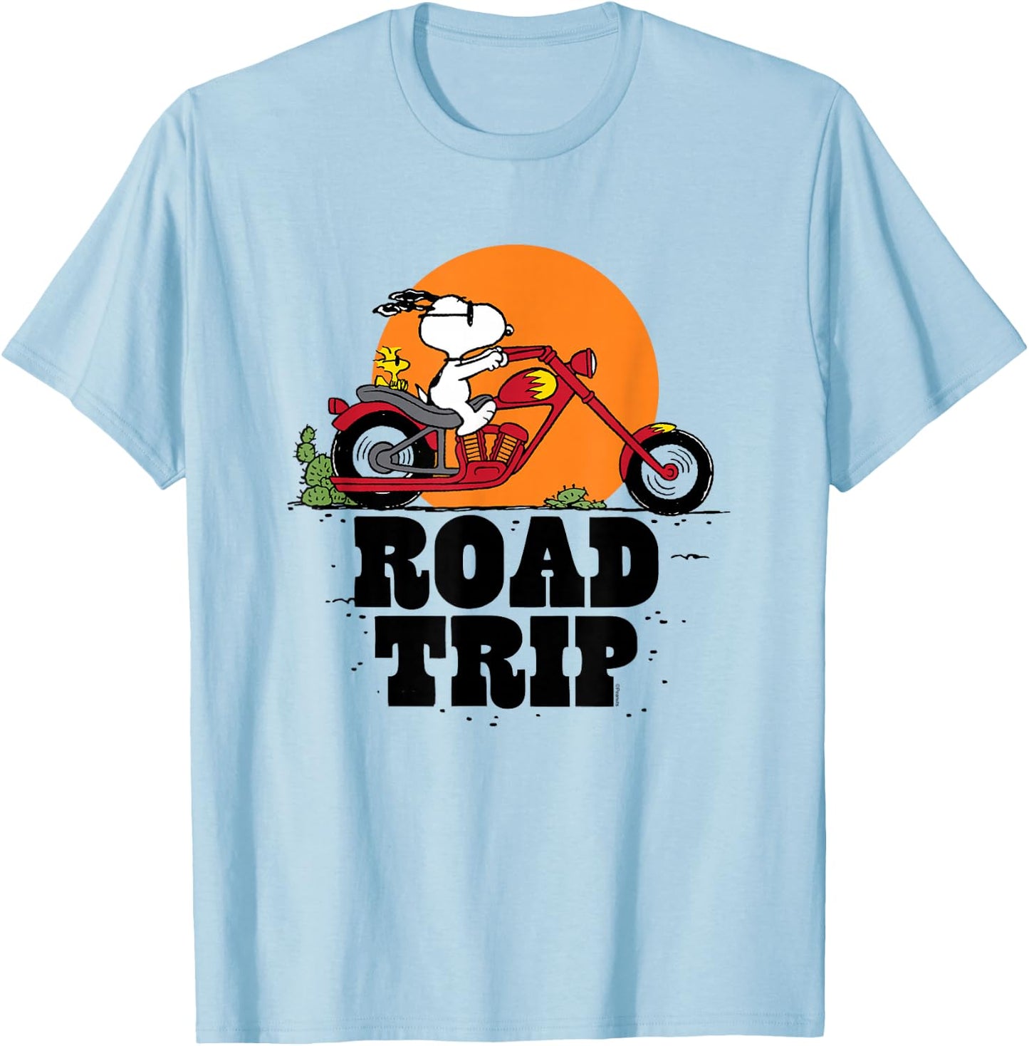 Peanuts Snoopy Road Trip , blue T-Shirt - T-Shirt | Light Blue