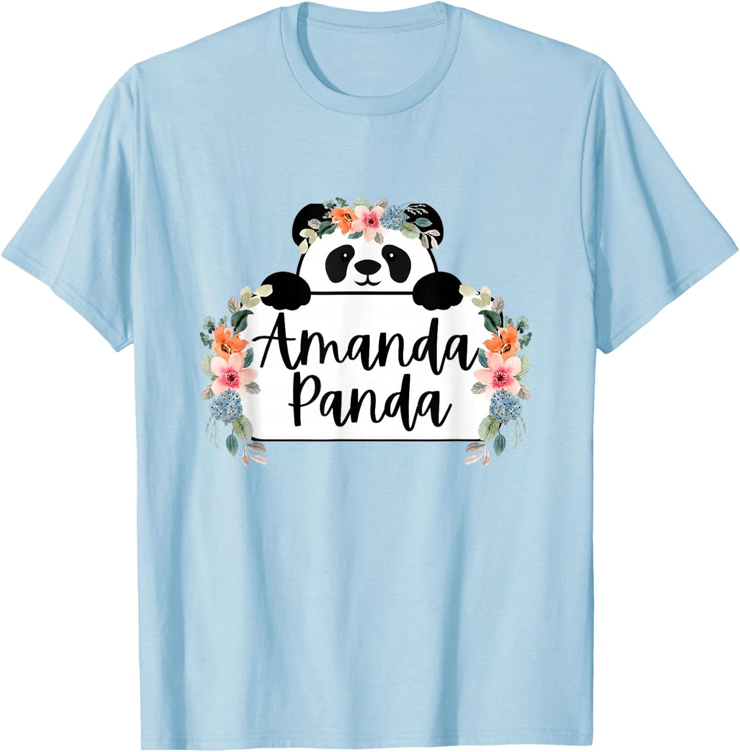 Amanda Panda Nickname T-Shirt - T-Shirt | Light Blue