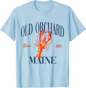Old Orchard Maine Est. 1883 - Old Money, Retro, Classic T-Shirt - T-Shirt | Light Blue