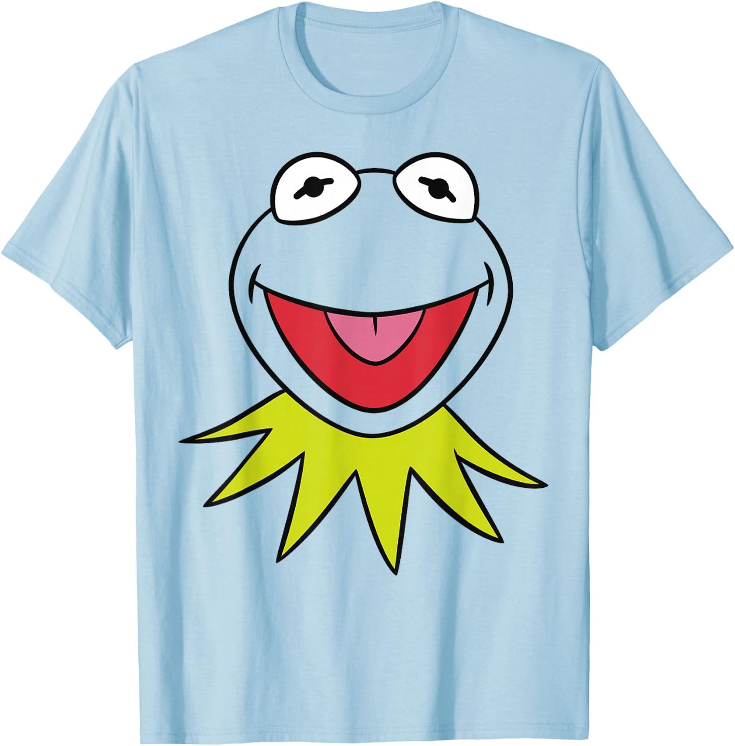 Disney The Muppets Kermit Big Face Vintage Portrait T-Shirt - T-Shirt | Light Blue