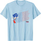 Sonic The Hedgehog Americana Red & Blue Rings Vintage T-Shirt - T-Shirt | Light Blue