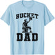 Bucket Dad Softball Dad Baseball Father's Coach Funny T-Shirt - T-Shirt | Light Blue