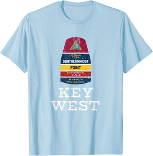 Southernmost Point - Key West Florida Keys Souvenir T Shirt T-Shirt - T-Shirt | Light Blue