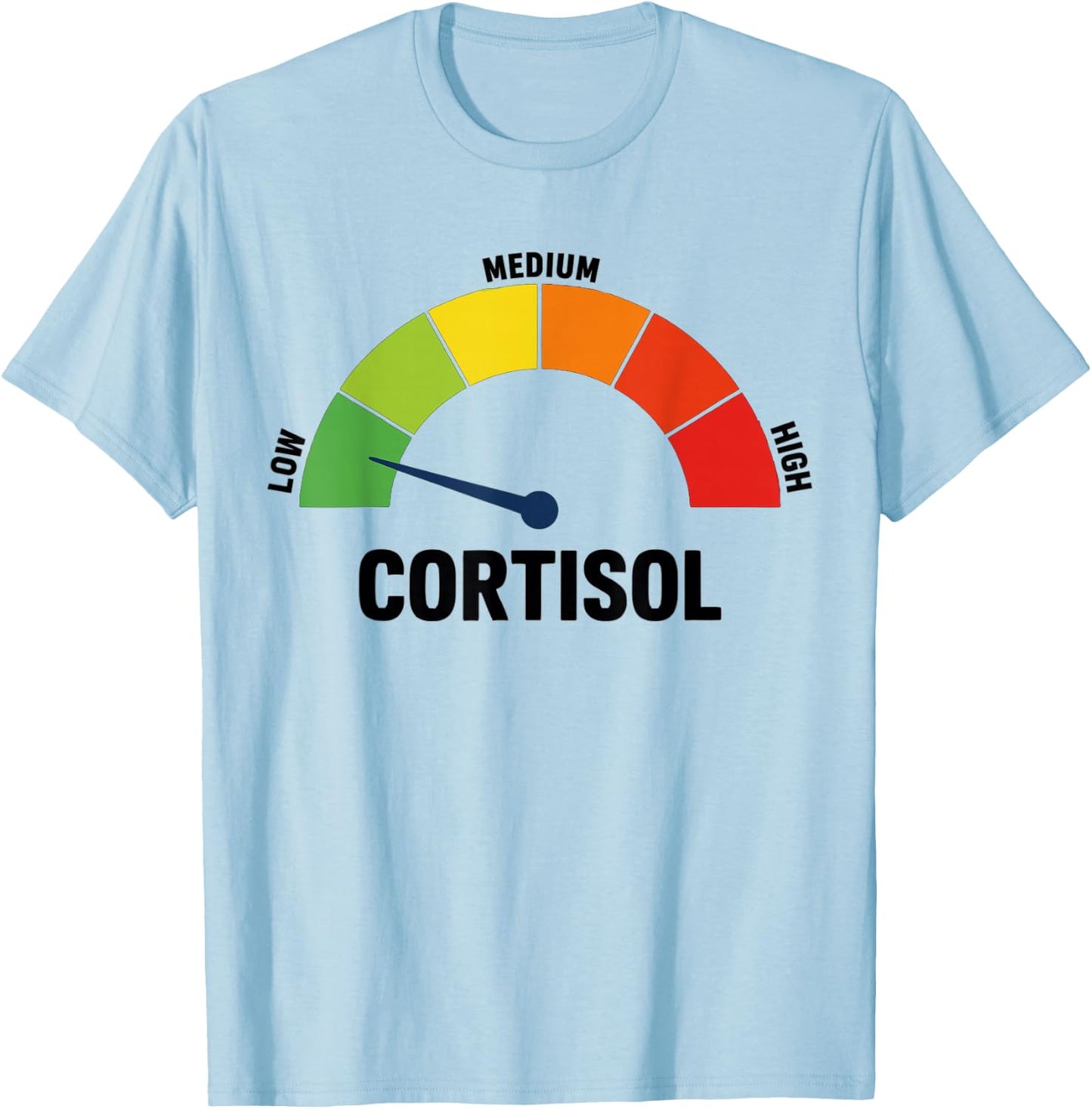 Niedriger Cortisolspiegel Meme T-Shirt - T-Shirt | Light Blue