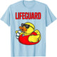Rubber Duck Graphic Parody Lifeguard T-Shirt - T-Shirt | Light Blue