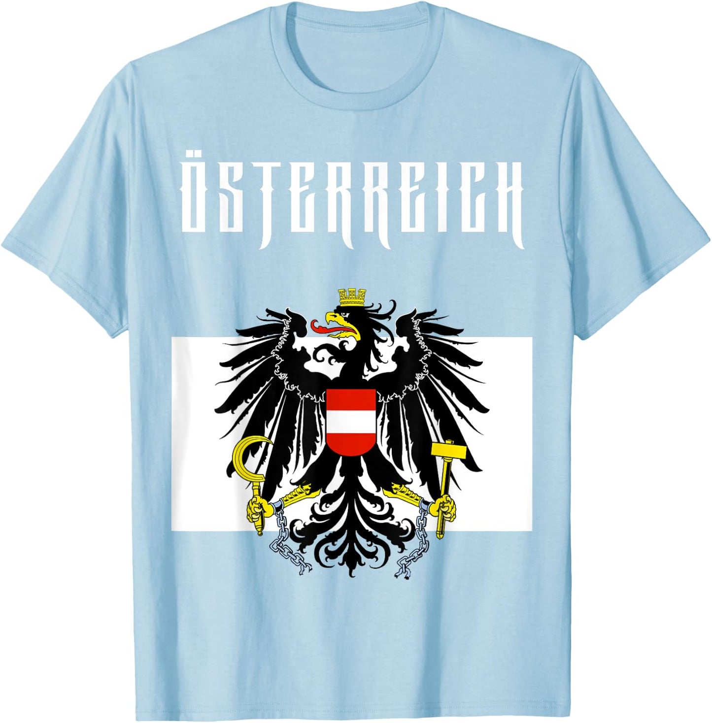Drapeau de l'Österreich, drapeau de l'Österreichische, drapeau patriotique autrichien T-Shirt - T-Shirt | Light Blue