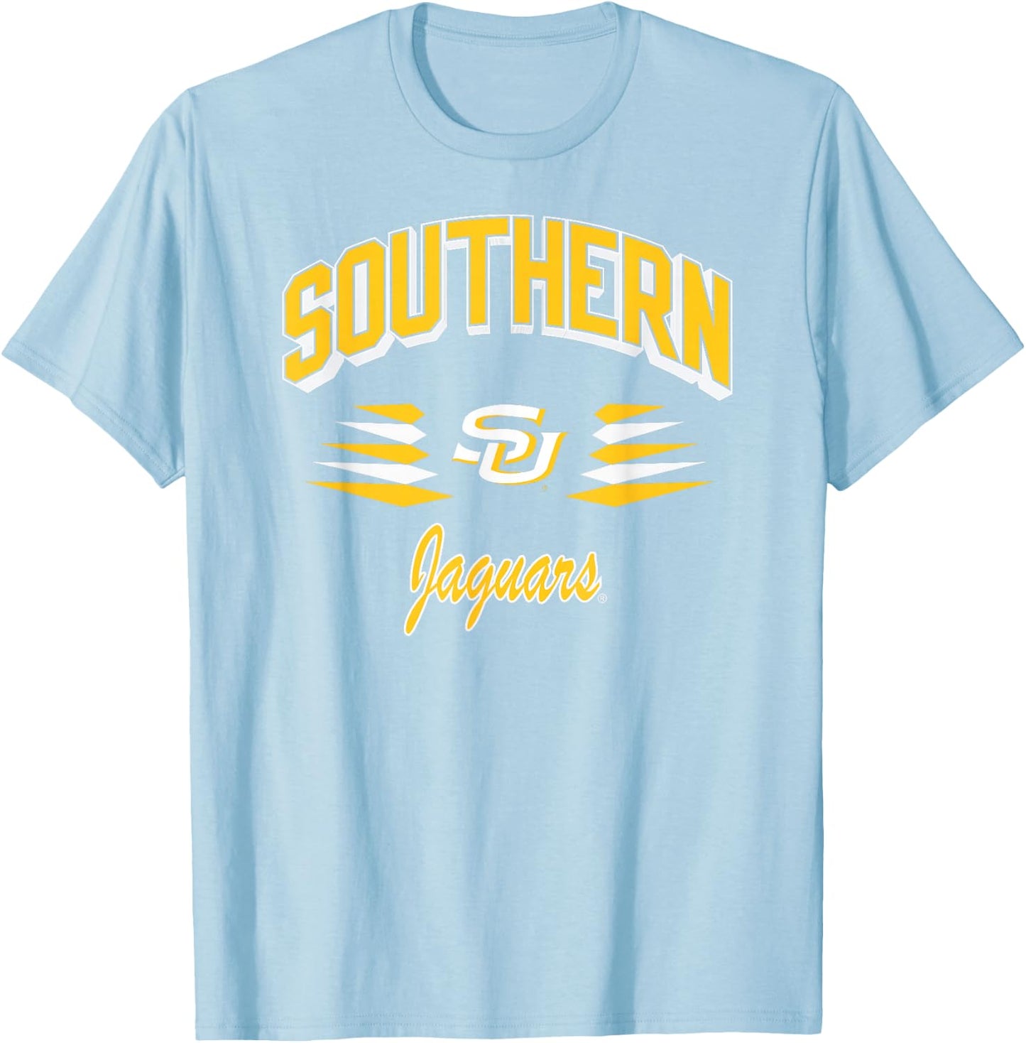 Southern Jaguars Retro Diamond Blue Officially Licensed T-Shirt - T-Shirt | Light Blue
