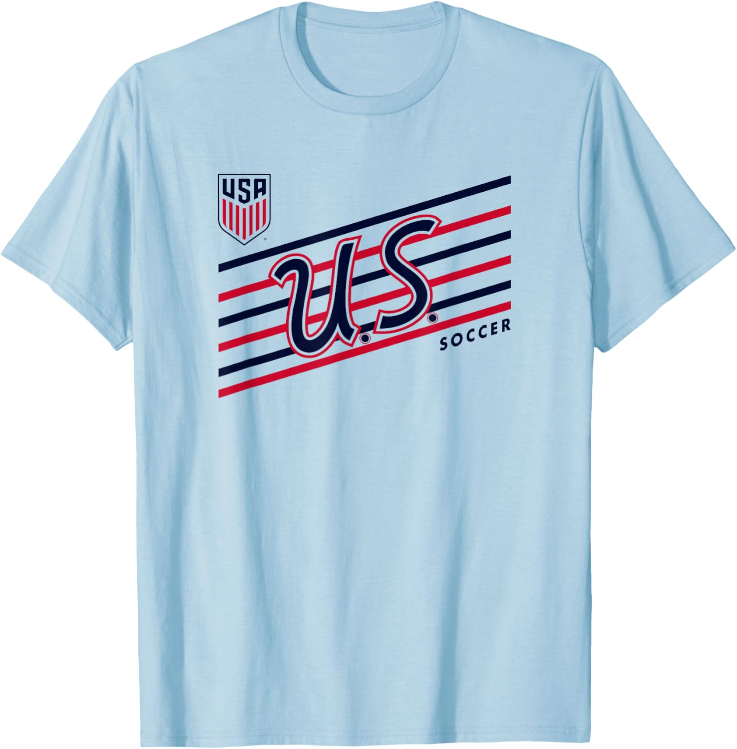 U.S. Soccer Retro Perform White USMNT Officially Licensed T-Shirt - T-Shirt | Light Blue