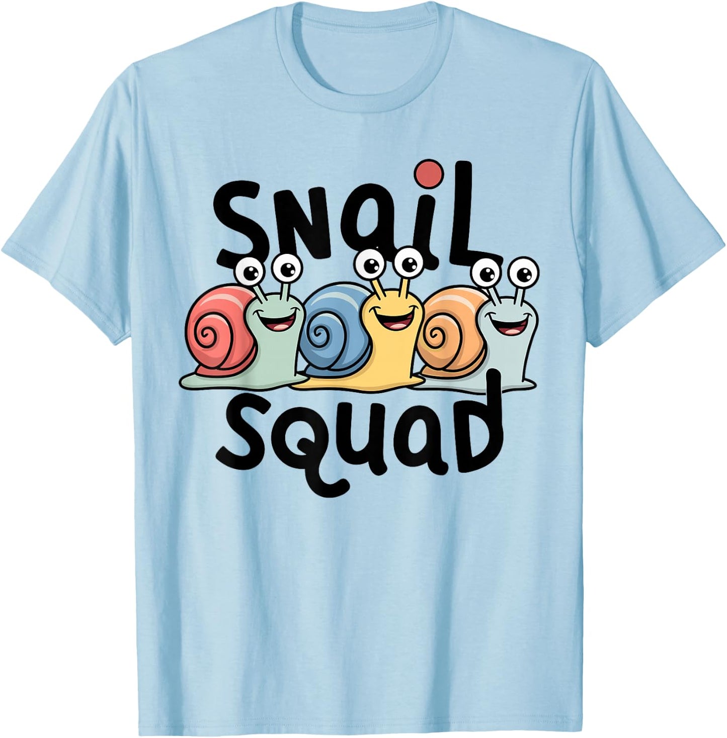 Snail Squad Design for Snail Lover Stuff | Kids Snail T-Shirt - T-Shirt | Light Blue