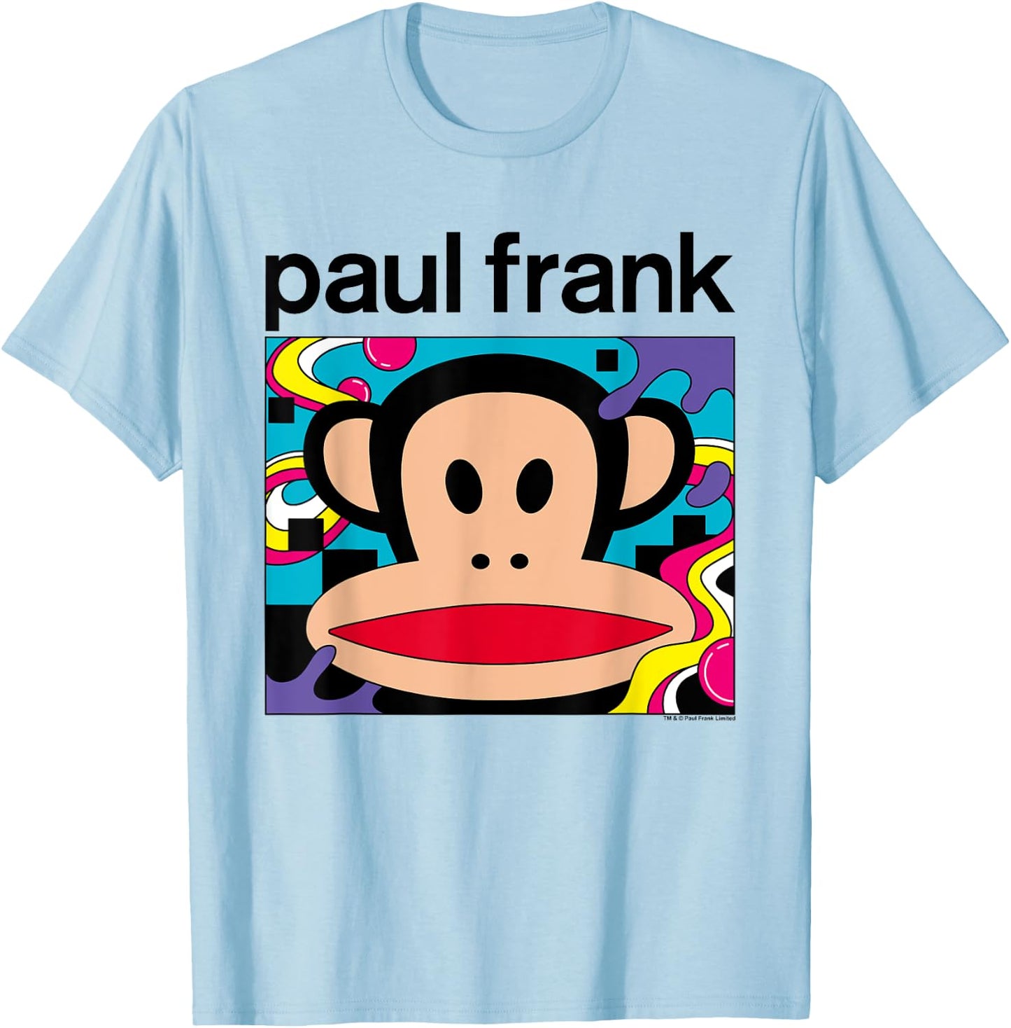 Paul Frank Julius Face Psychedelic Frame T-Shirt - T-Shirt | Light Blue