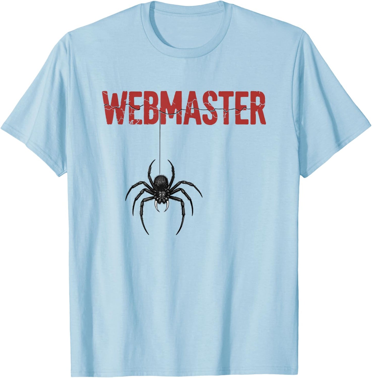Spider Webmaster Funny Web Builder Spider Design T-Shirt - T-Shirt | Light Blue