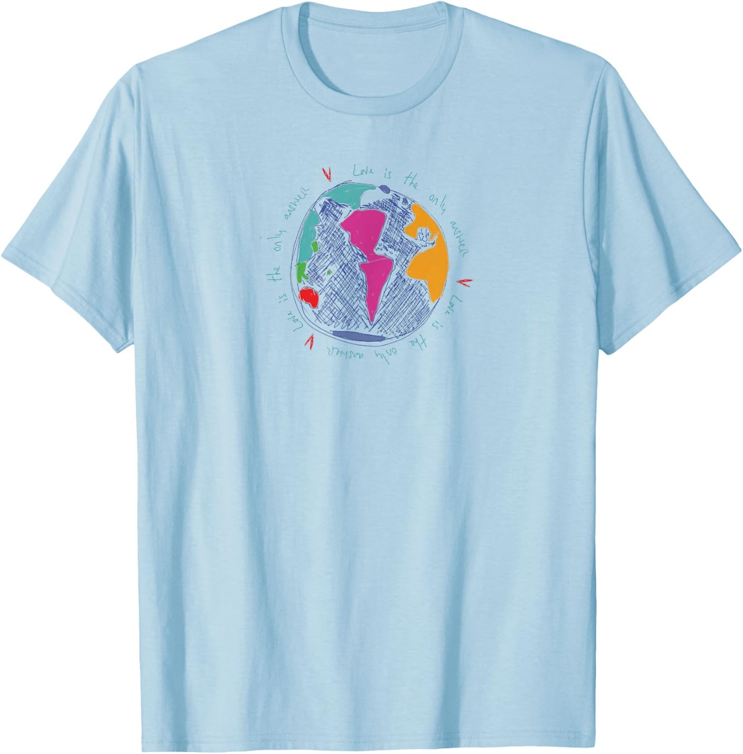 Coldplay Love is the Only Answer Amazon Exclusive , White T-Shirt - T-Shirt | Light Blue