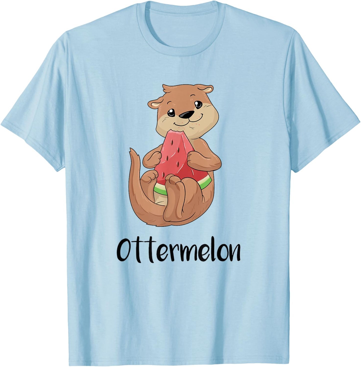 Otter Watermelon Summer Girls' T-Shirt - T-Shirt | Light Blue