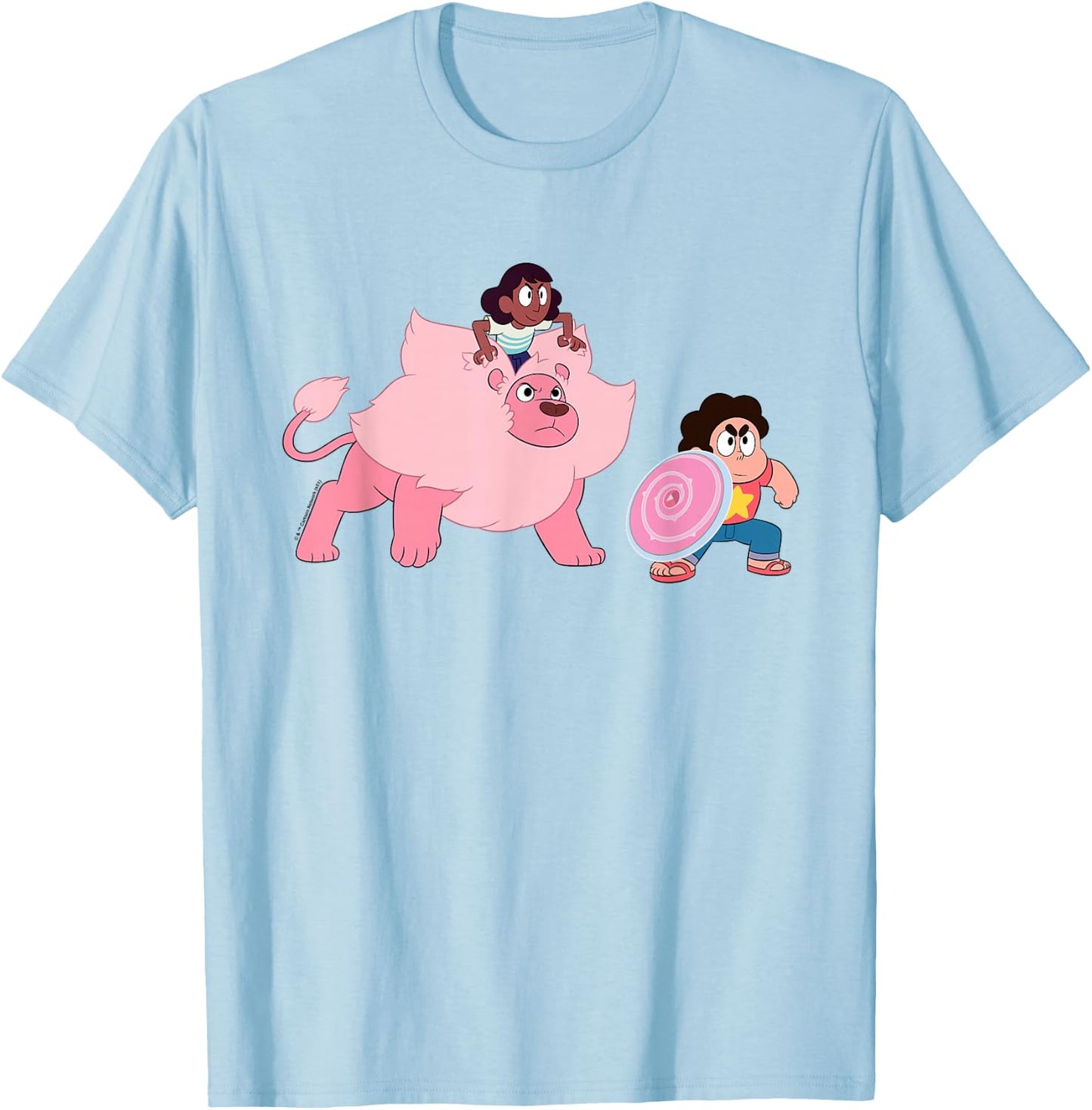Steven Universe Connie, Lion and Steven T-Shirt - T-Shirt | Light Blue