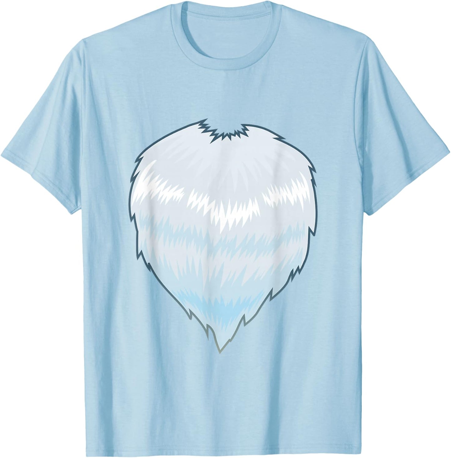 Fox Costume Furry Body Chest Cosplay Easy Halloween T-Shirt - T-Shirt | Light Blue