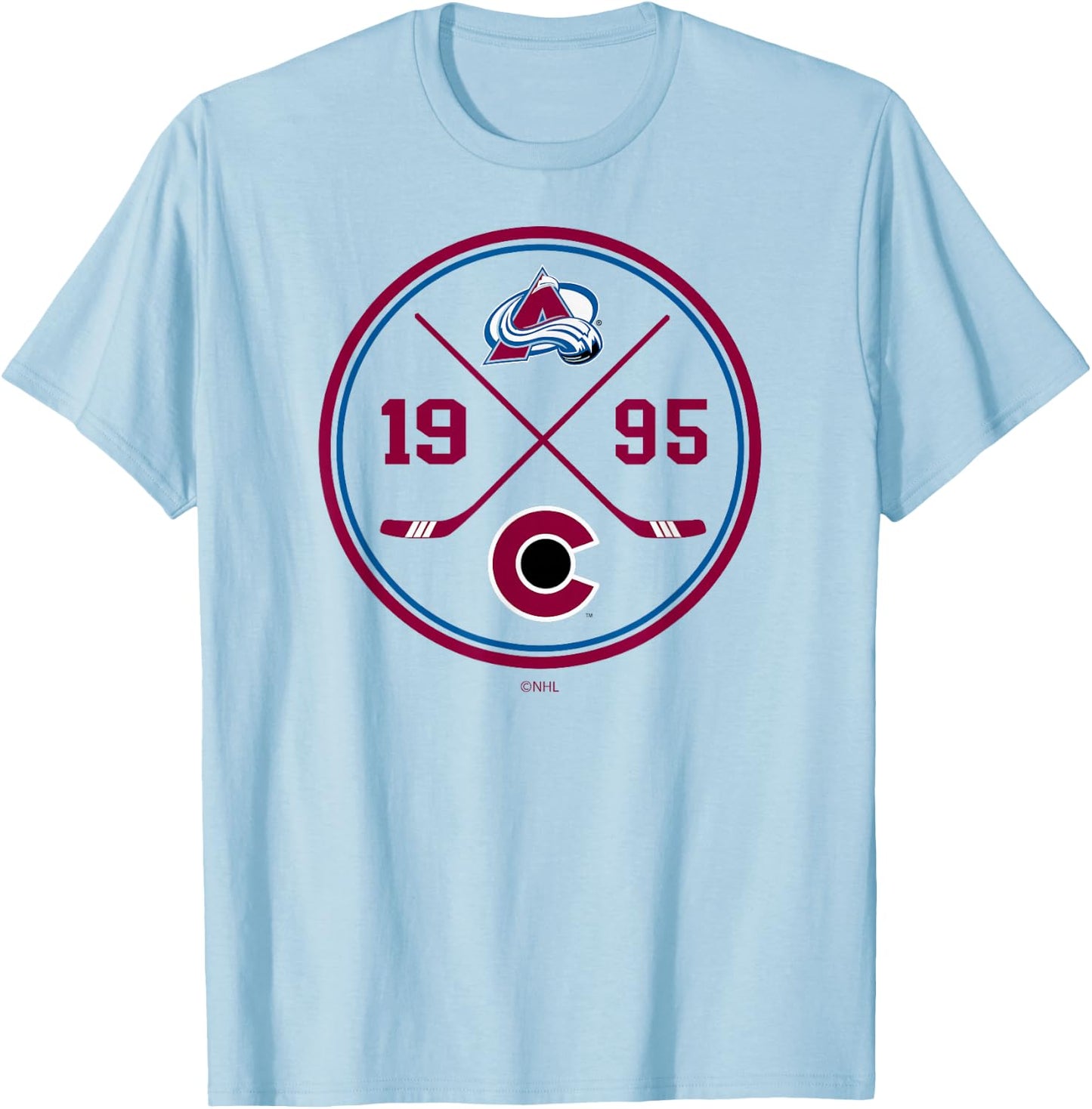 Colorado Avalanche Prize Gray Officially Licensed T-Shirt - T-Shirt | Light Blue