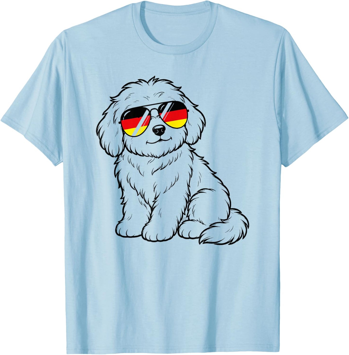 Deutsche Flagge Hund deutsch Deutschland Hunde T-Shirt - T-Shirt | Light Blue