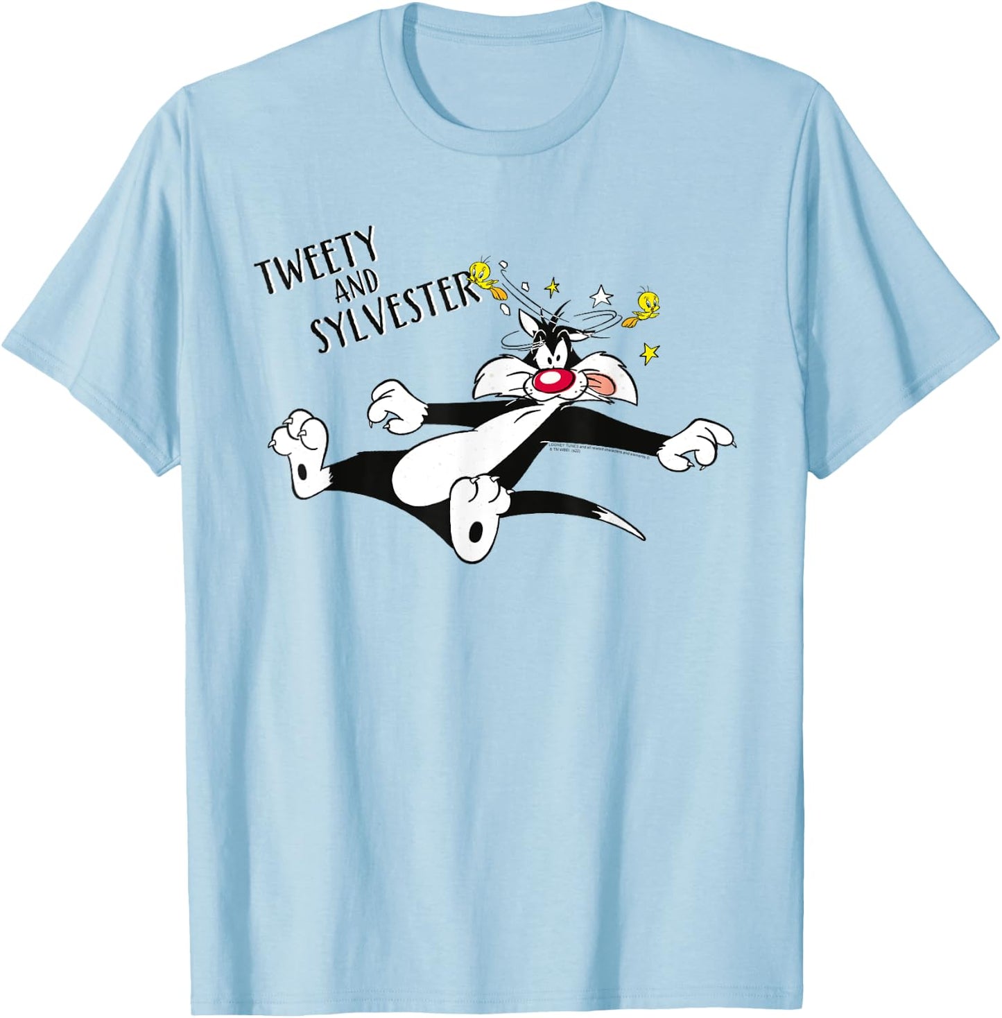 Looney Tunes Tweety And Sylvester T-Shirt - T-Shirt | Light Blue