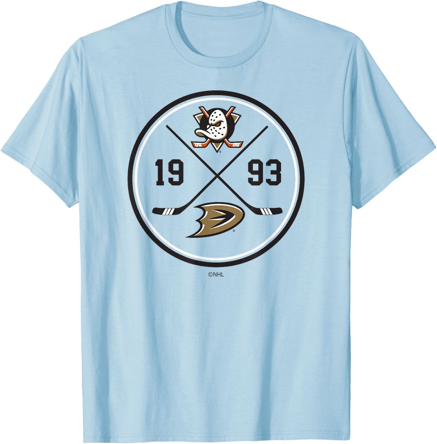 Anaheim Ducks Prize Orange Officially Licensed T-Shirt - T-Shirt | Light Blue