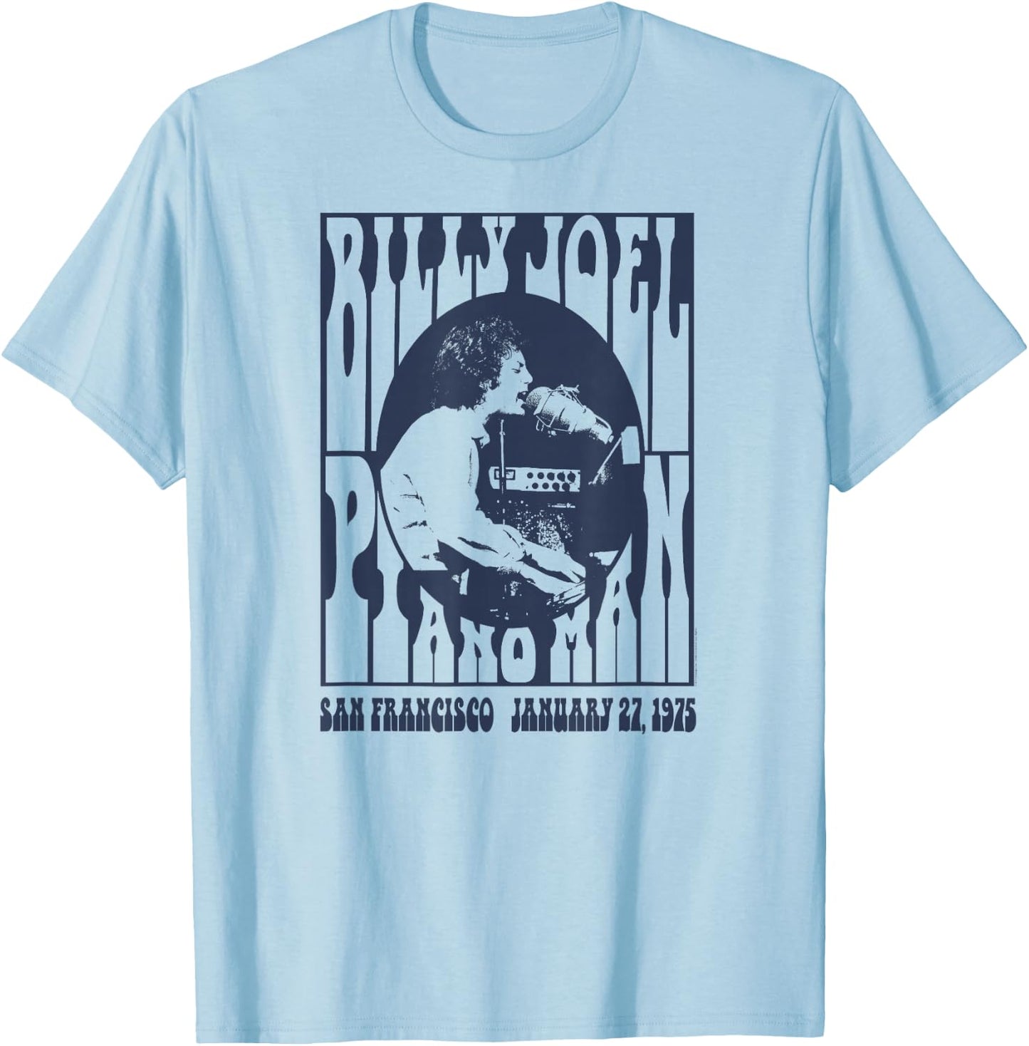 Billy Joel - Piano Man, 1975 T-Shirt - T-Shirt | Light Blue