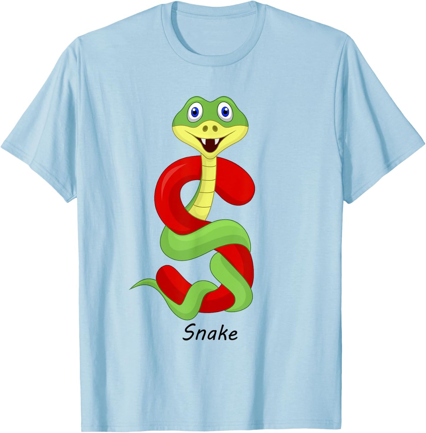 Children's Letters Motif S Like Snake T-Shirt - T-Shirt | Light Blue