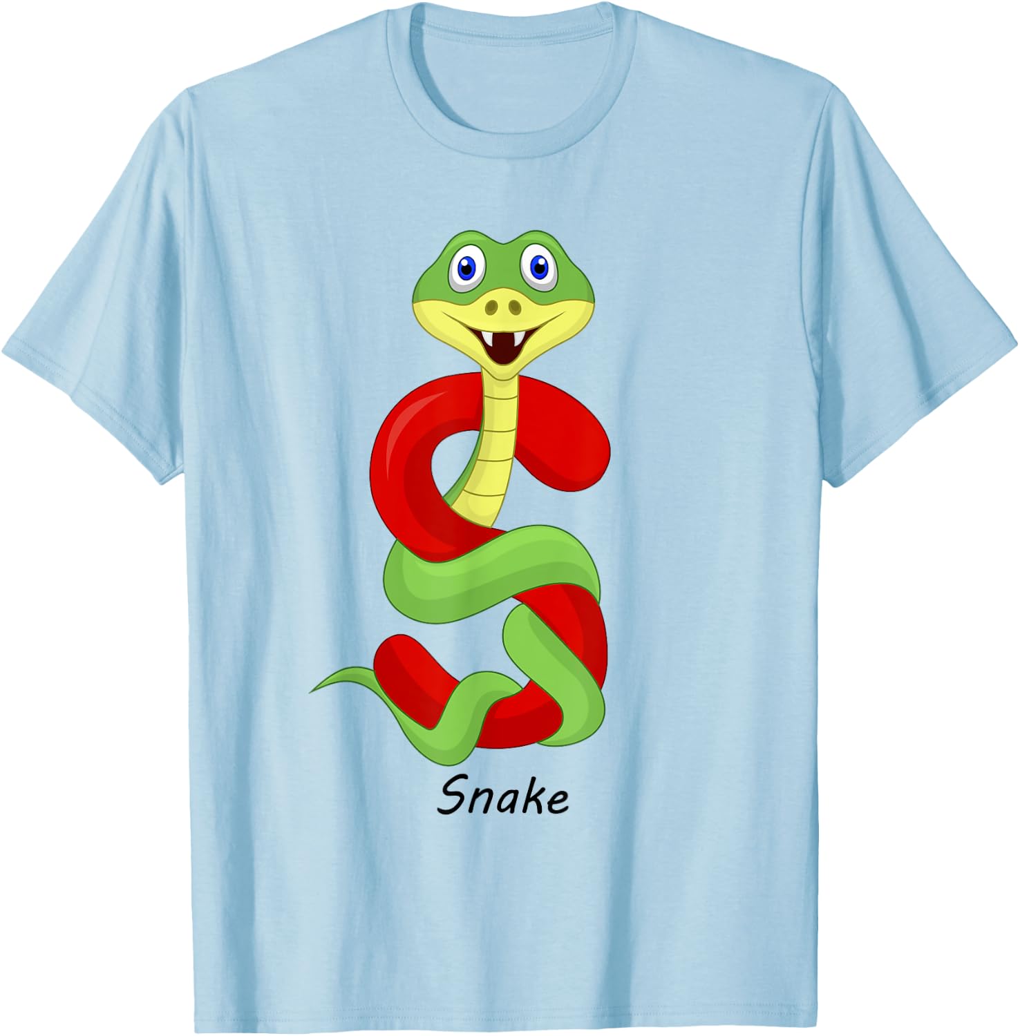 Children's Letters Motif S Like Snake T-Shirt - T-Shirt | Light Blue