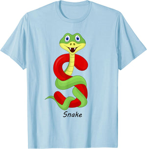 Children's Letters Motif S Like Snake T-Shirt - T-Shirt | Light Blue