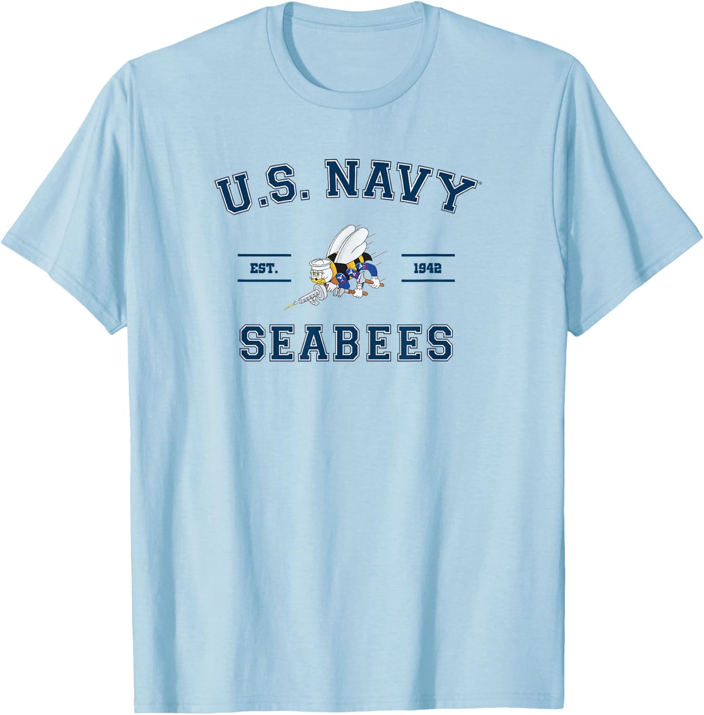 U.S. Navy Seabees T-Shirt - T-Shirt | Light Blue