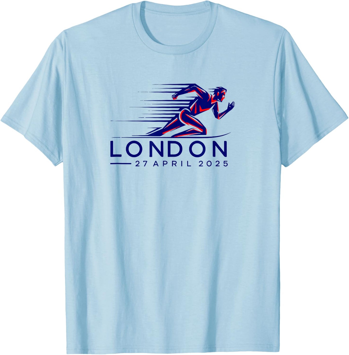 Marathon LONDON 2025 For Marathon Lovers T-Shirt - T-Shirt | Light Blue
