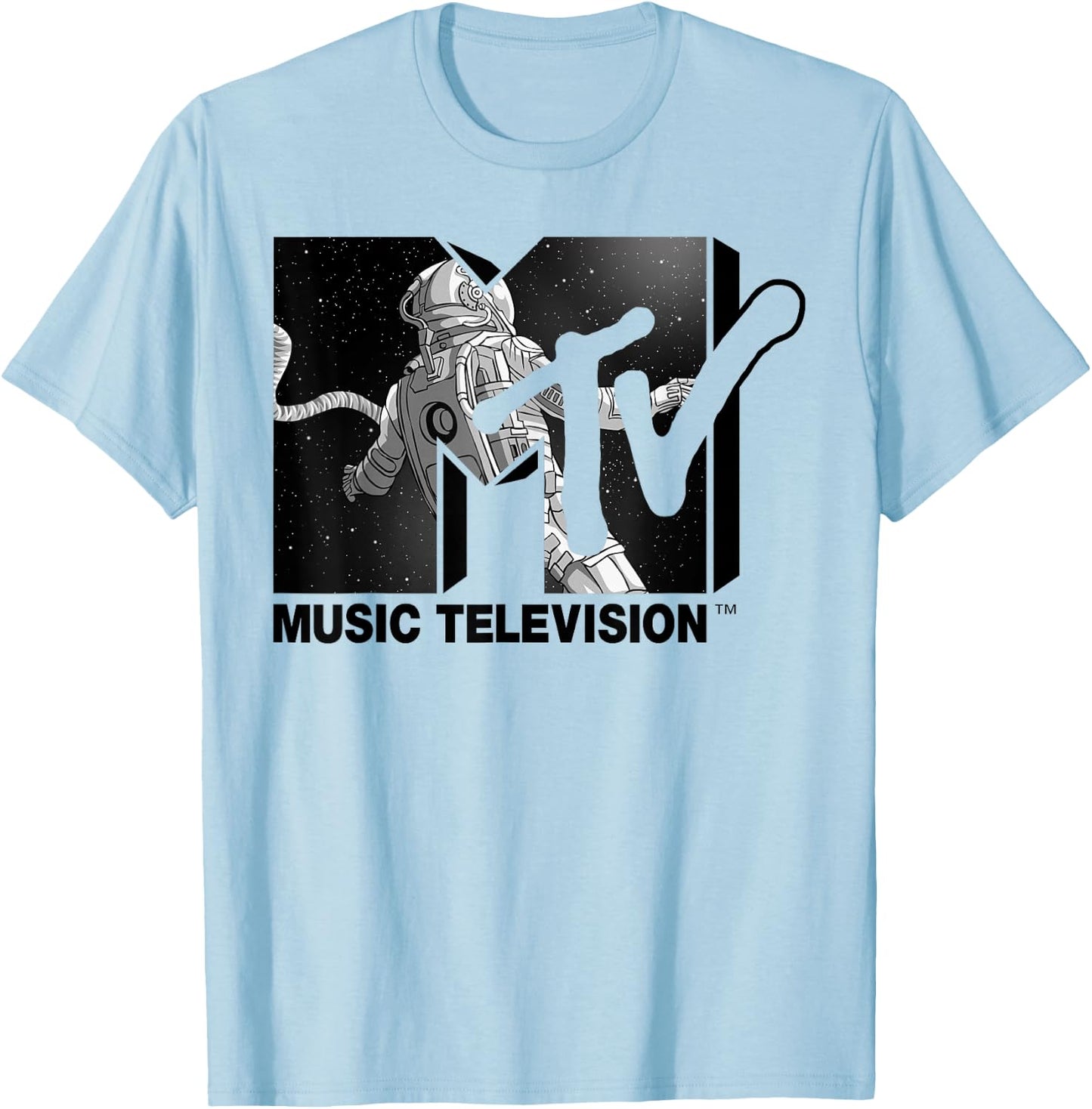 Mademark x MTV - MTV Astronaut Stratosphere Footage T-Shirt - T-Shirt | Light Blue
