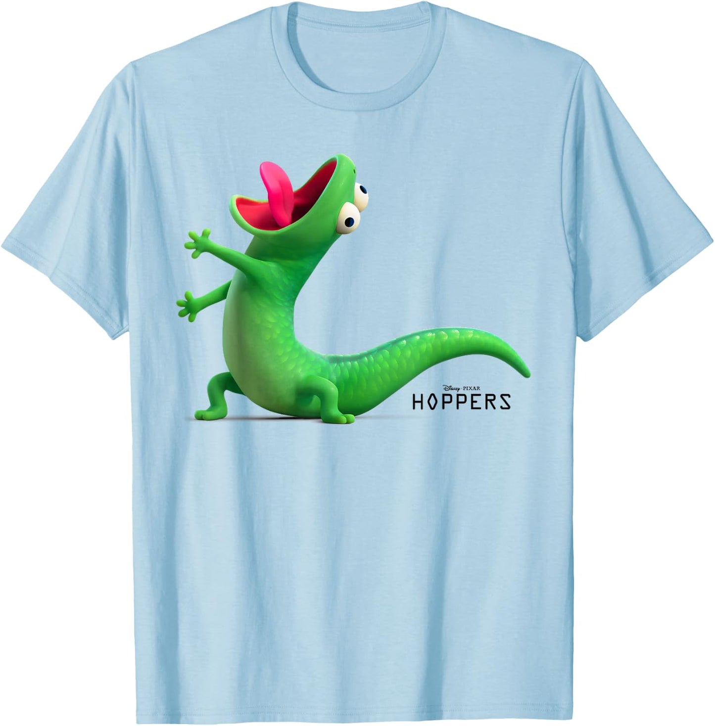 Disney Pixar Hoppers Tom Lizard Yelling Funny Pose T-Shirt - T-Shirt | Light Blue