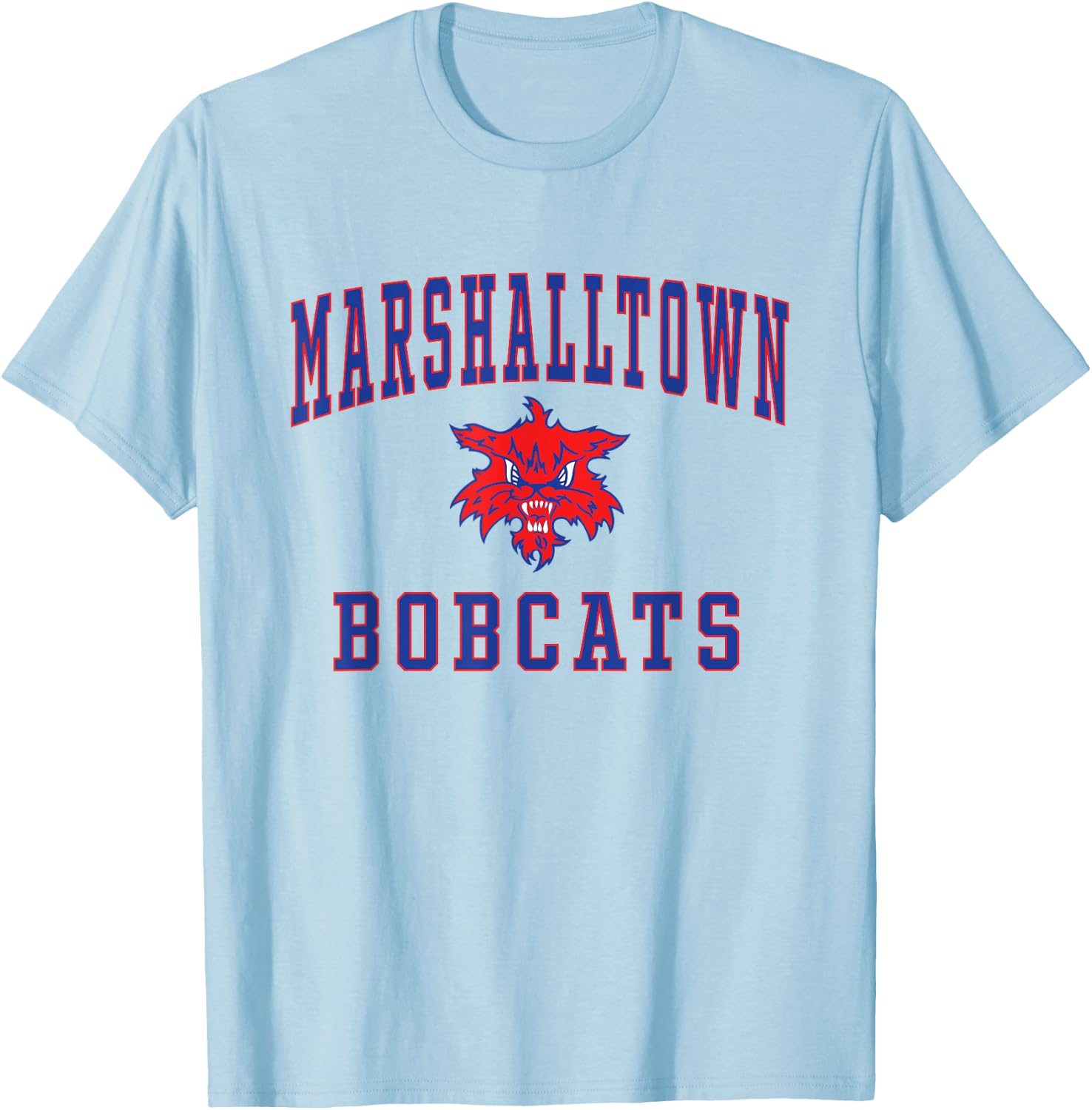 Marshalltown High School Bobcats C1 T-Shirt - T-Shirt | Light Blue