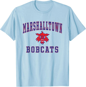 Marshalltown High School Bobcats C1 T-Shirt - T-Shirt | Light Blue
