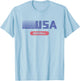 Retro USA 2020 Team American Baseball Vintage T-Shirt - T-Shirt | Light Blue