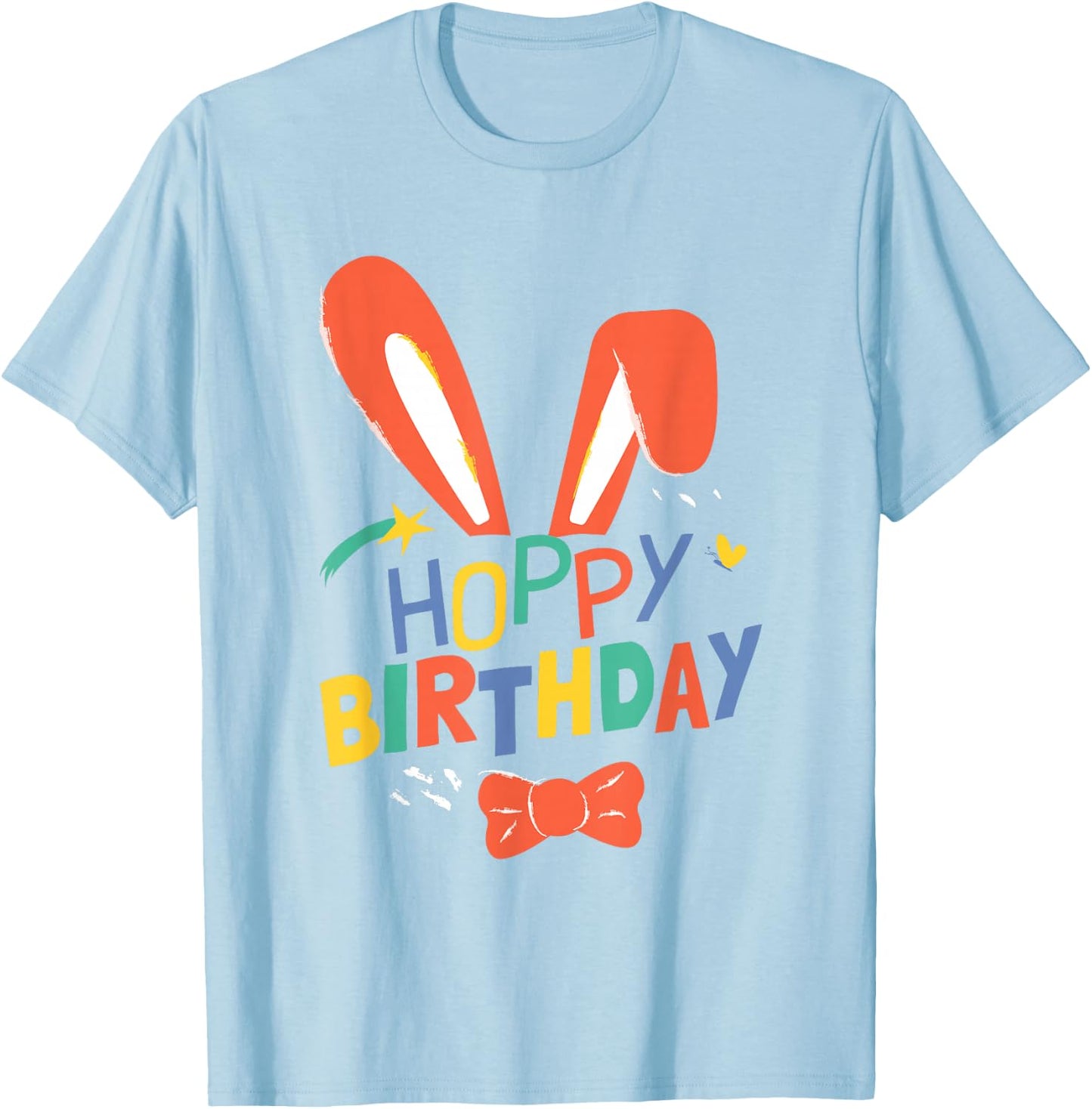 Hoppy Birthday Happy Easter Birthday T-Shirt - T-Shirt | Light Blue