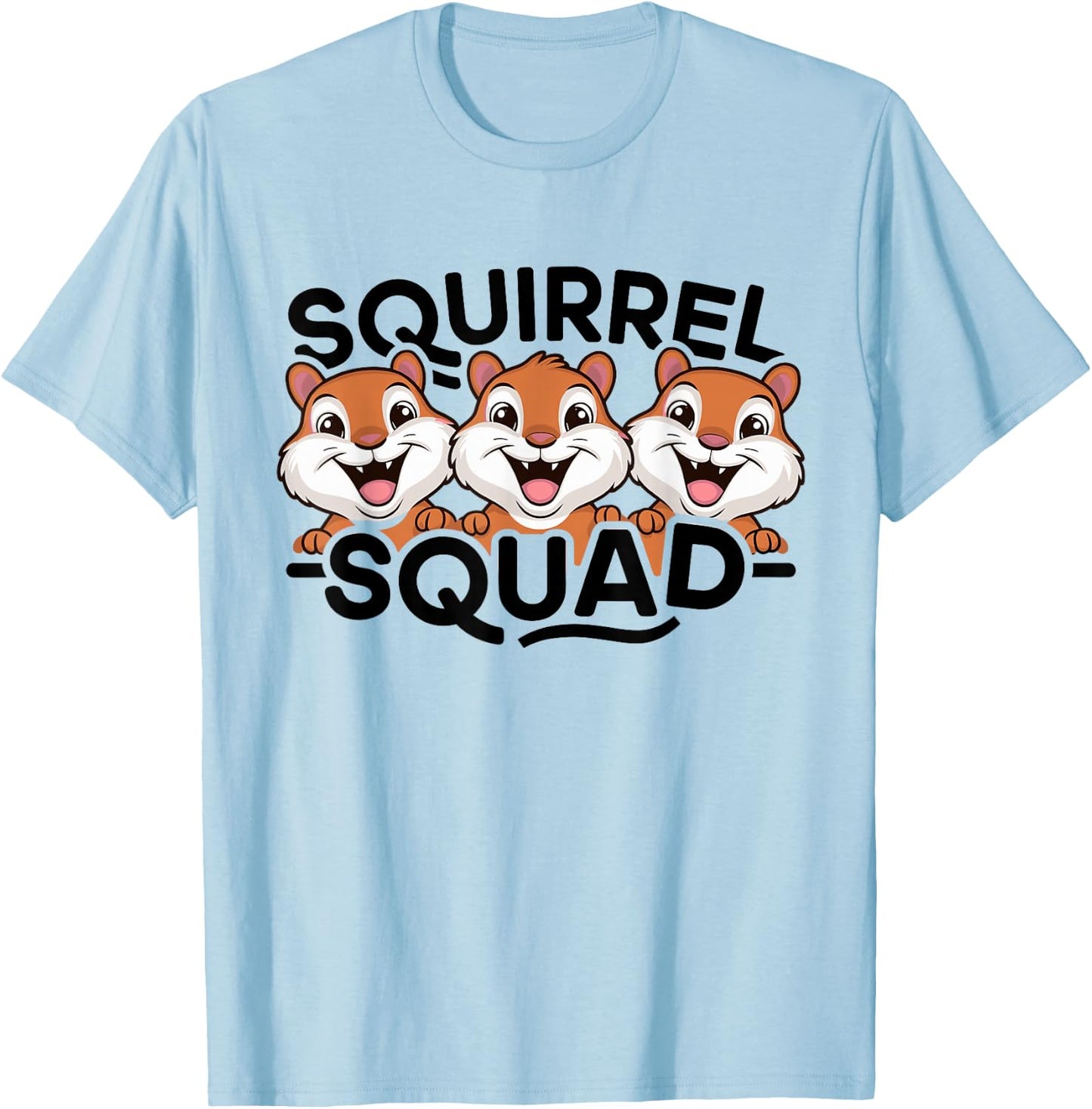 Squirrel Squad Design for Squirrel Lover Stuff Cool Squirrel T-Shirt - T-Shirt | Light Blue