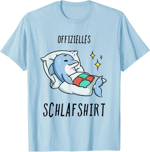 Delfin Pyjama Schlafanzug T-Shirt - T-Shirt | Light Blue