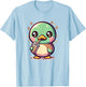 Cute Japanese Kawaii Chibi Mallard Duck Drinking Boba Tea T-Shirt - T-Shirt | Light Blue