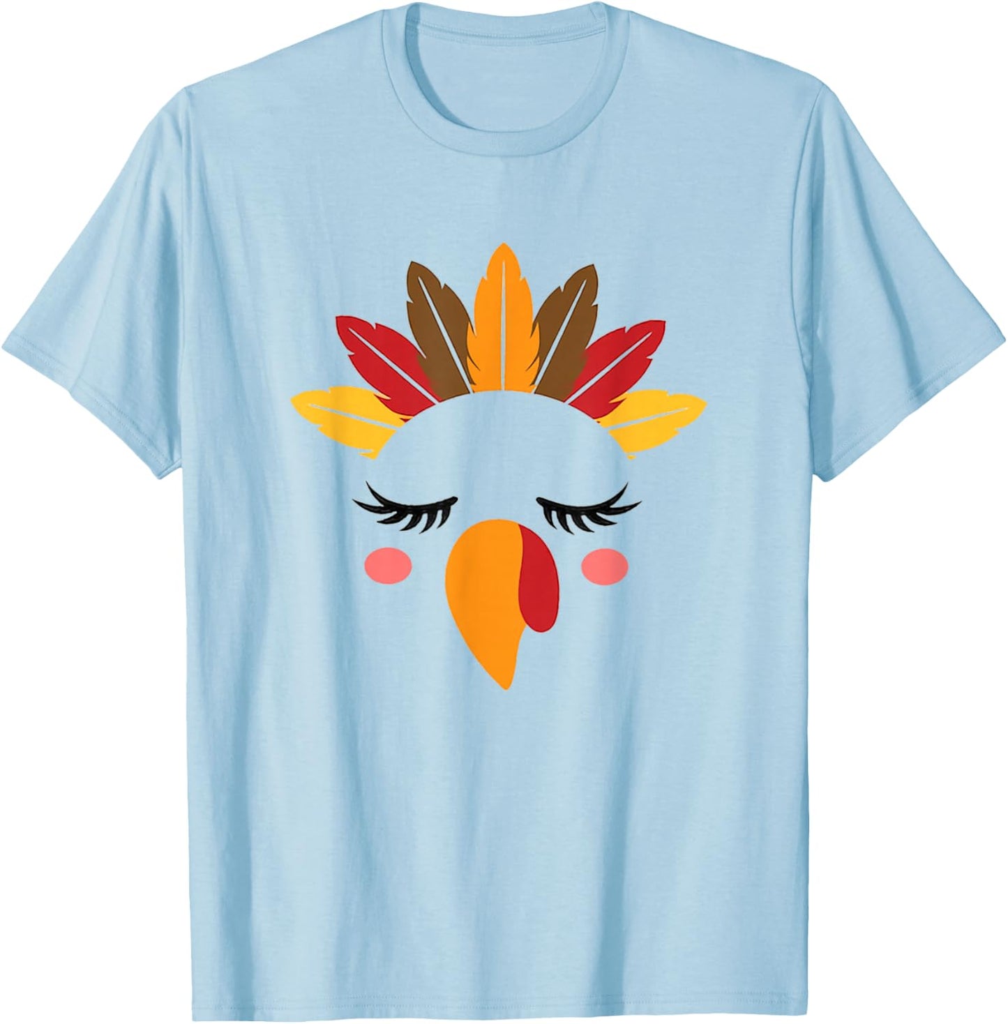 I'm Just Here To Stuff The Turkey Thanksgiving Couple T-Shirt - T-Shirt | Light Blue