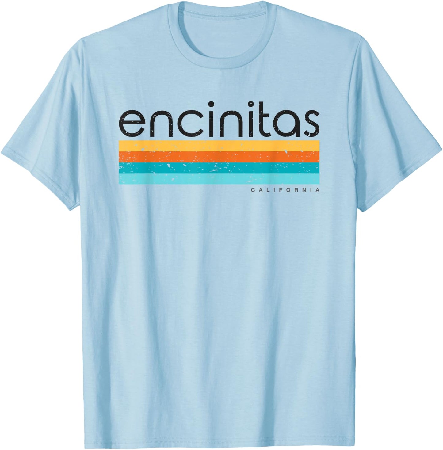 Vintage Encinitas California CA Retro Design T-Shirt - T-Shirt | Light Blue