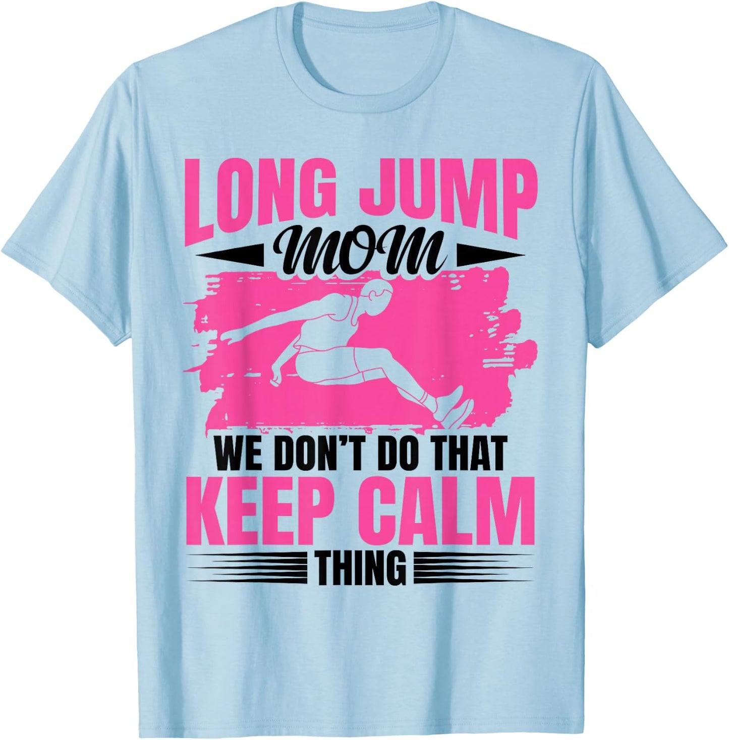 Long Jumper Spikes Track and Field Shoes Long Jump Athlete T-Shirt - T-Shirt | Light Blue