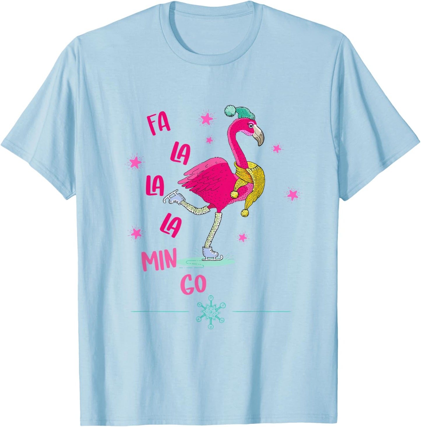 Fa la la mingo shirt Flamingo T-Shirt - T-Shirt | Light Blue