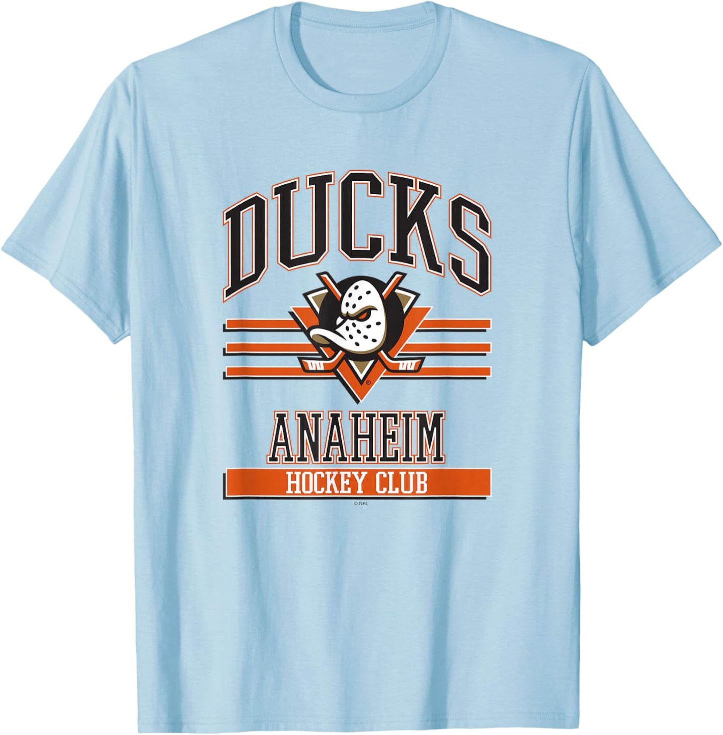 Anaheim Ducks Hockey Club Gray Officially Licensed T-Shirt - T-Shirt | Light Blue