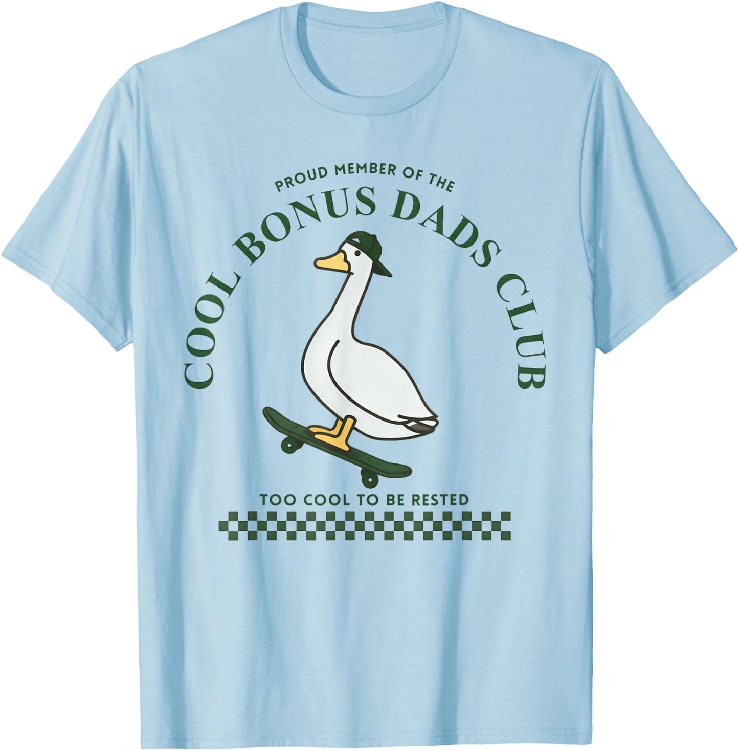 Step Dad, Cool Bonus Dads Club, Father's Day T-Shirt - T-Shirt | Light Blue