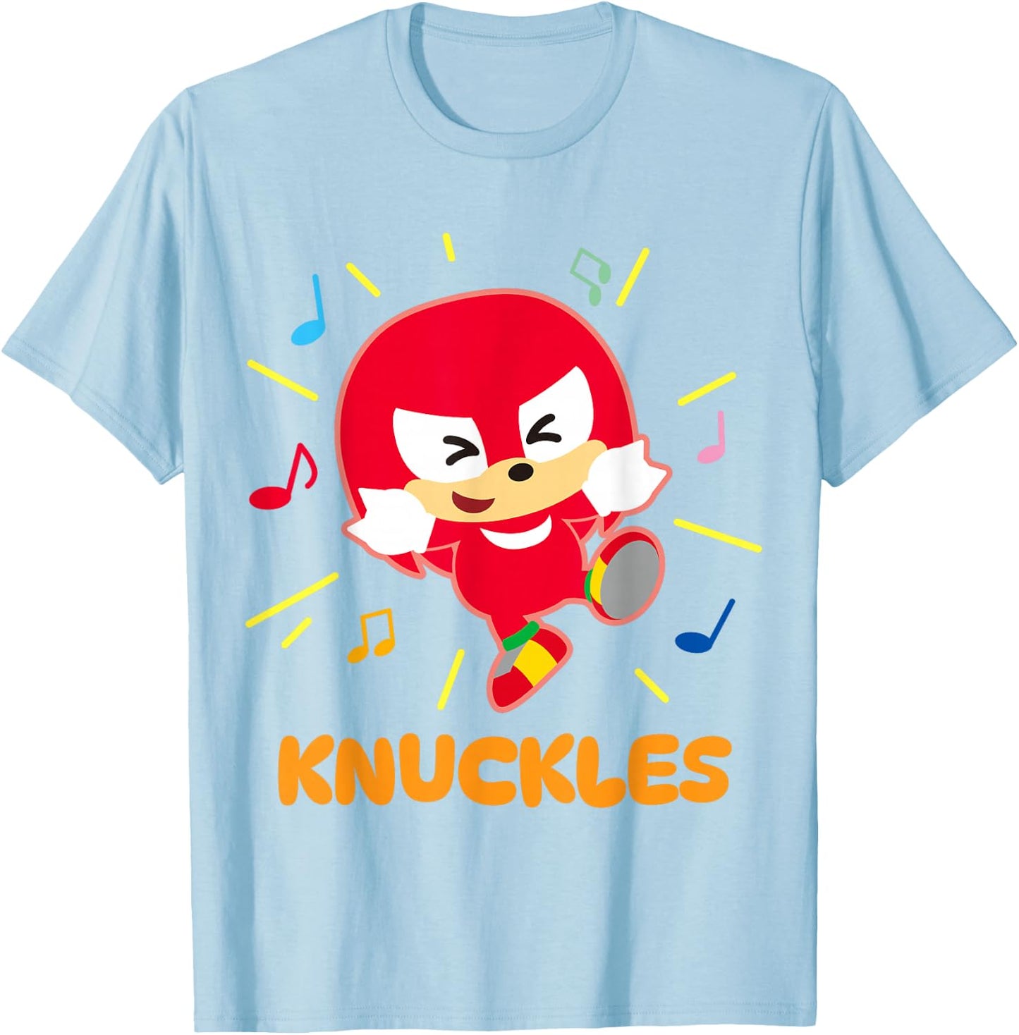 Sonic & Friends Knuckles Built Different T-Shirt - T-Shirt | Light Blue