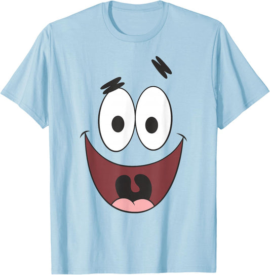 SpongeBob SquarePants Halloween Big Patrick Face Costume , pink T-Shirt - T-Shirt | Light Blue
