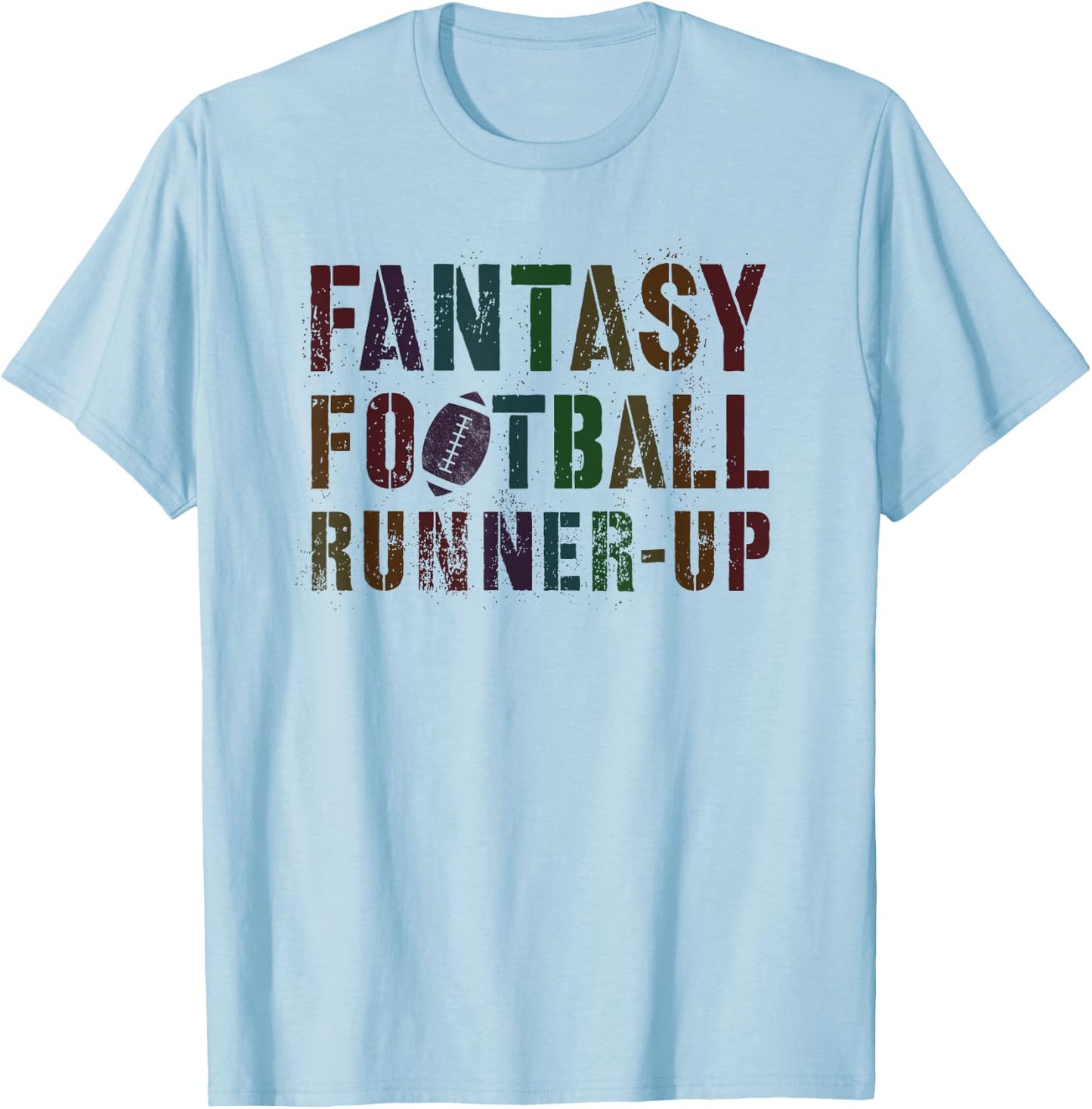 Classic Fantasy Football Runners-Up for Husband, Newcomer, Commish T-Shirt - T-Shirt | Light Blue