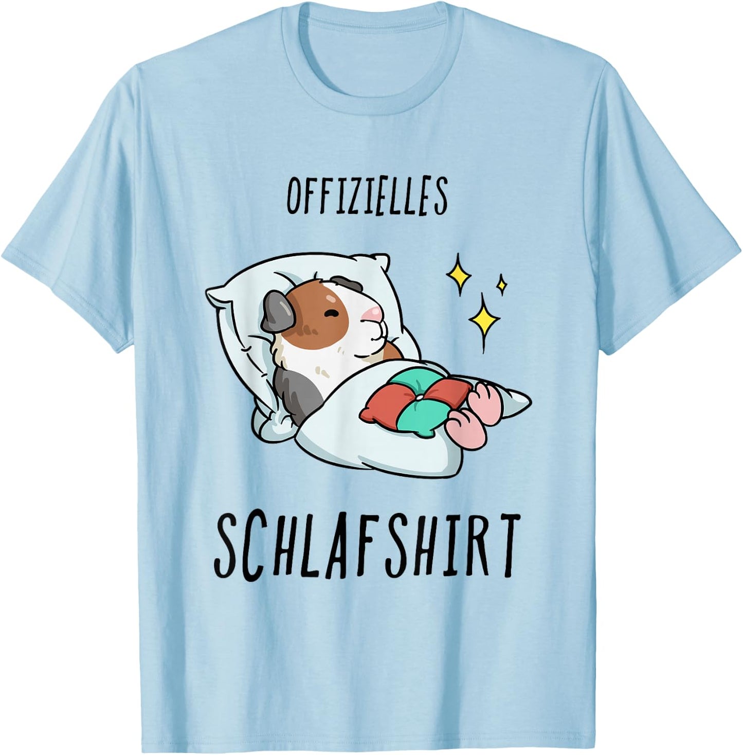 Alle Meerschweinchen Angebote Women's Pyjamas Short Sleeve Grey Small EU 38-40 T-Shirt - T-Shirt | Light Blue