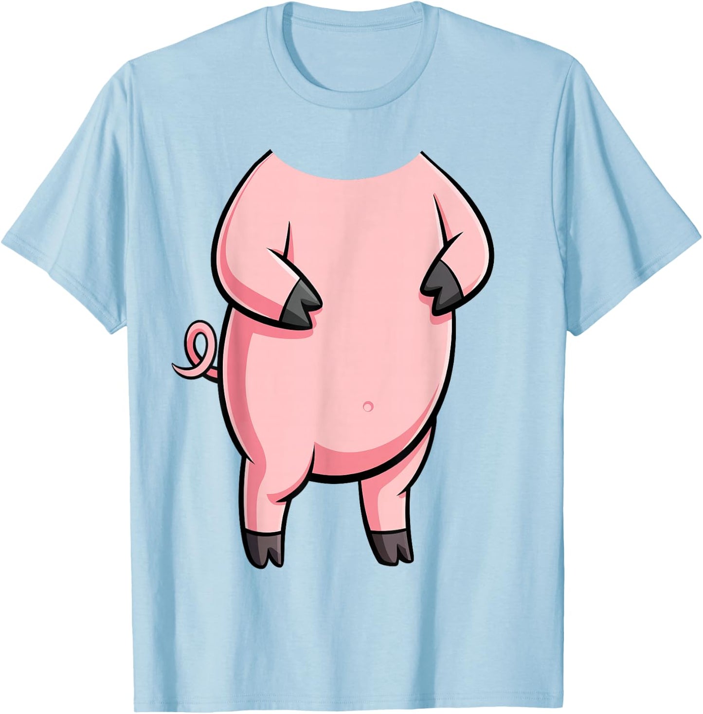 Schweine-Shirt für Erwachsene, Kinder, Herren, Damen, Rosa, Body Pig Kostüm T-Shirt - T-Shirt | Light Blue
